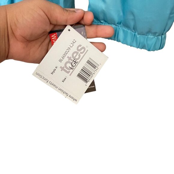 NEW TOTE Women Jacket Full Zip Rain Windbreaker Removable Hood Size Large Pocket - Picture 9 of 15